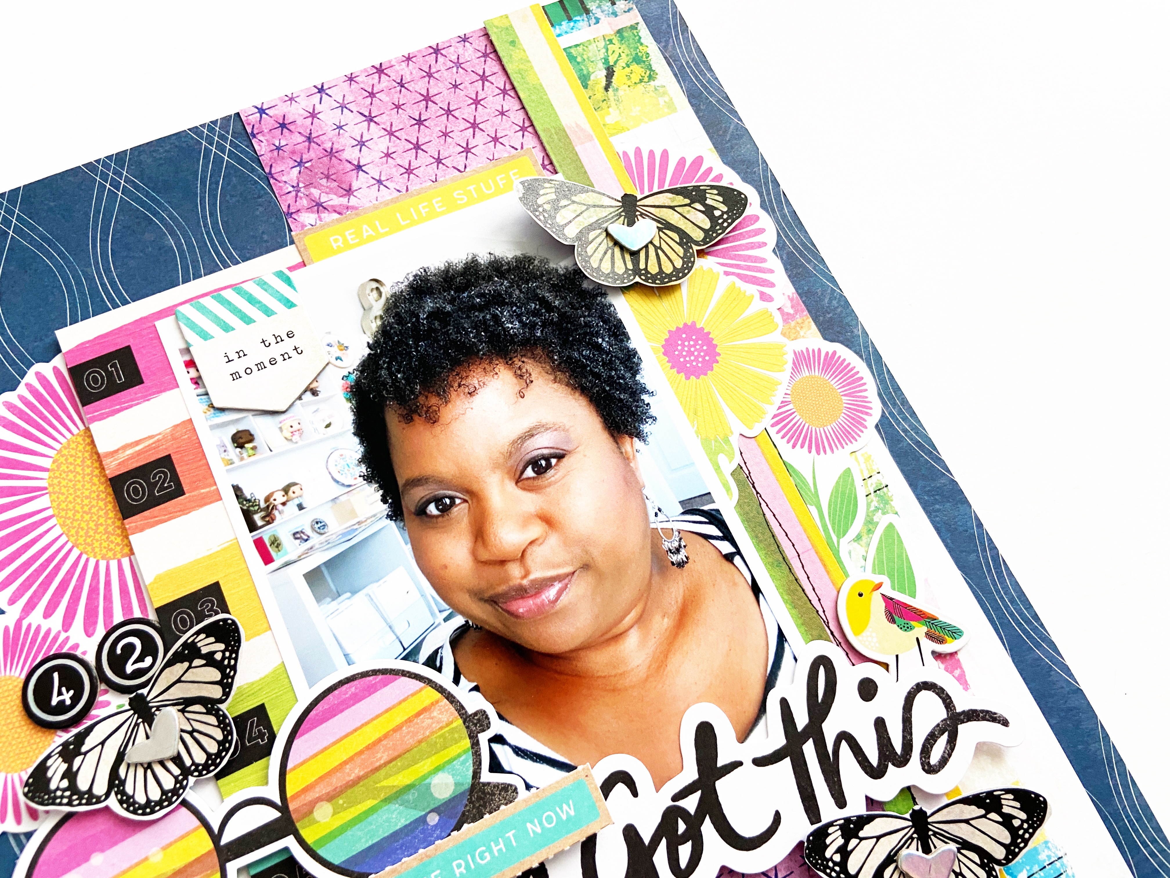 A Quick and Colorful 8.5×11 Inch Layout Using Items From My Stash!