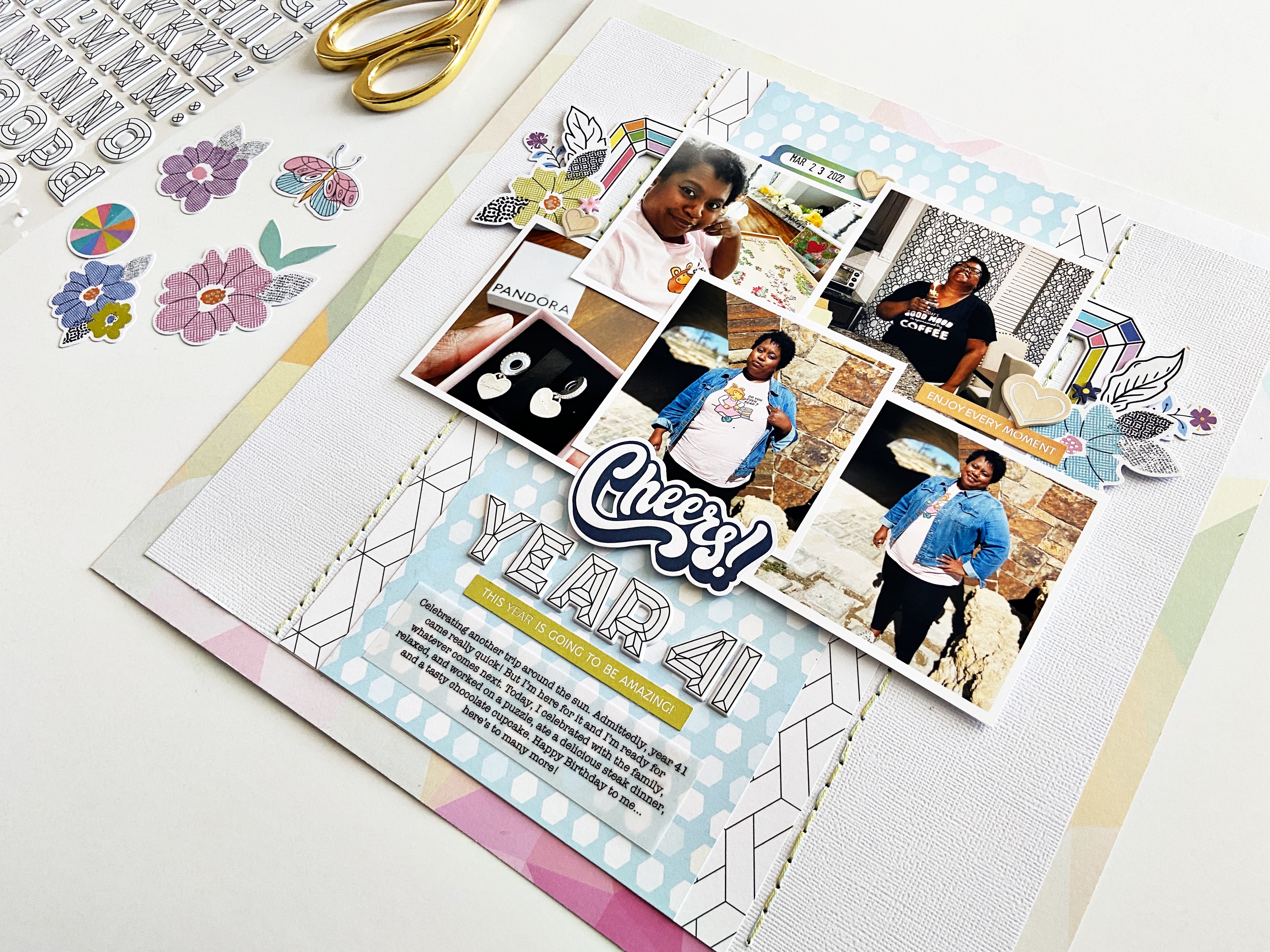 NEW Scrapbook Process Video – Let's Make a Layout! Cheers Year 41!